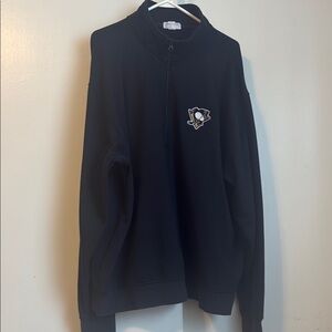 Penguins Black Quarter-Zip Pullover